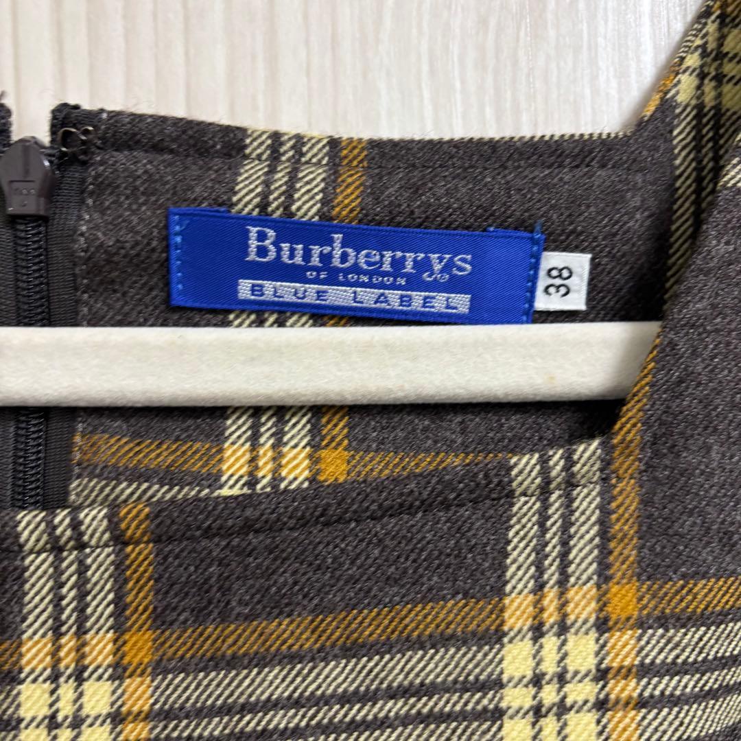 Burberry】チェック柄 ノースリーブミニワンピース 38号 バーバリー Burberry】チェック柄 ノースリーブミニワンピース 38号 バーバリー