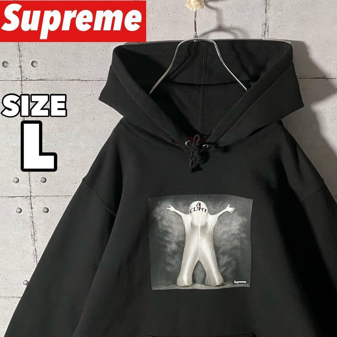 シュプリーム Leigh BoweryスウェットパーカーLブラックL SUPREME