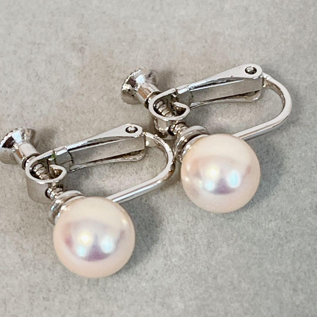 【美品】 ⭐️大珠 8.5mm⭐️ 真珠 パール ネックレス イヤリング セット 【美品】 ⭐️大珠 8.5mm⭐️ 真珠 パール ネックレス イヤリング セット