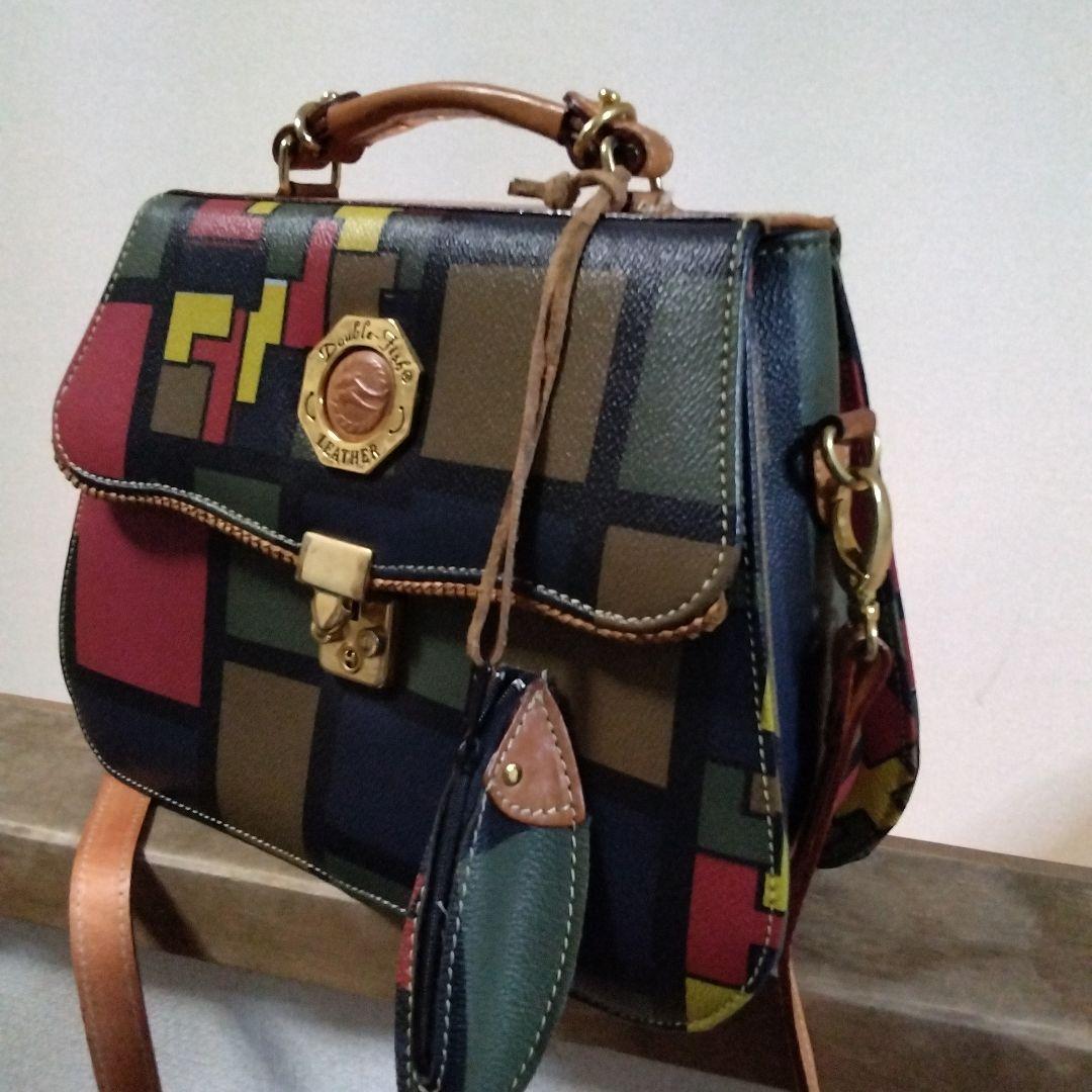 ダブルフィッシュ ショルダーバッグ 2way レザー マルチカラー