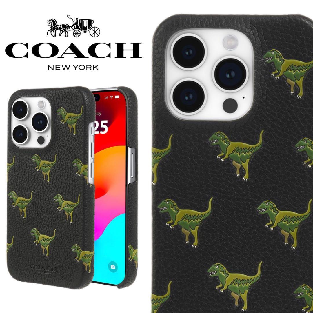 【美品•箱付き】COACHコーチ iPhone16ケース 恐竜柄 スマホケース 美品•箱付き】COACHコーチ iPhone16ケース 恐竜柄 スマホケース