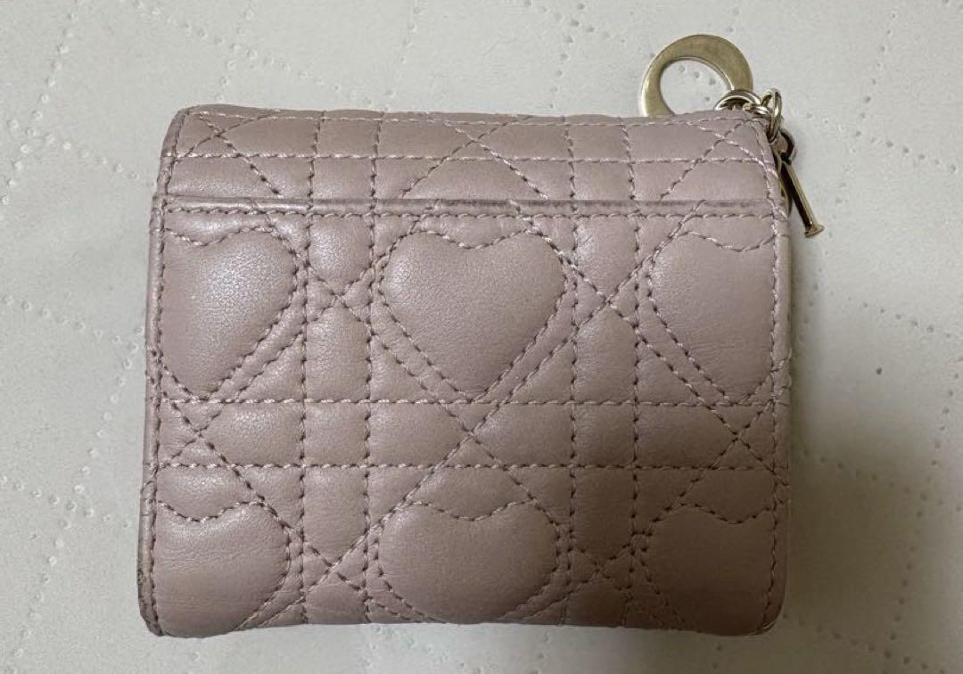 DIOR ロータスウォレット　ハートキルティング
