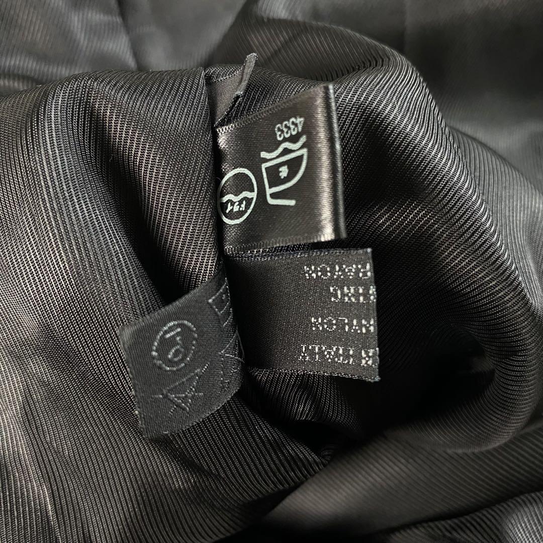 PRADAプラダ トレンチコート ブラック黒 ベルト付 ririジップ