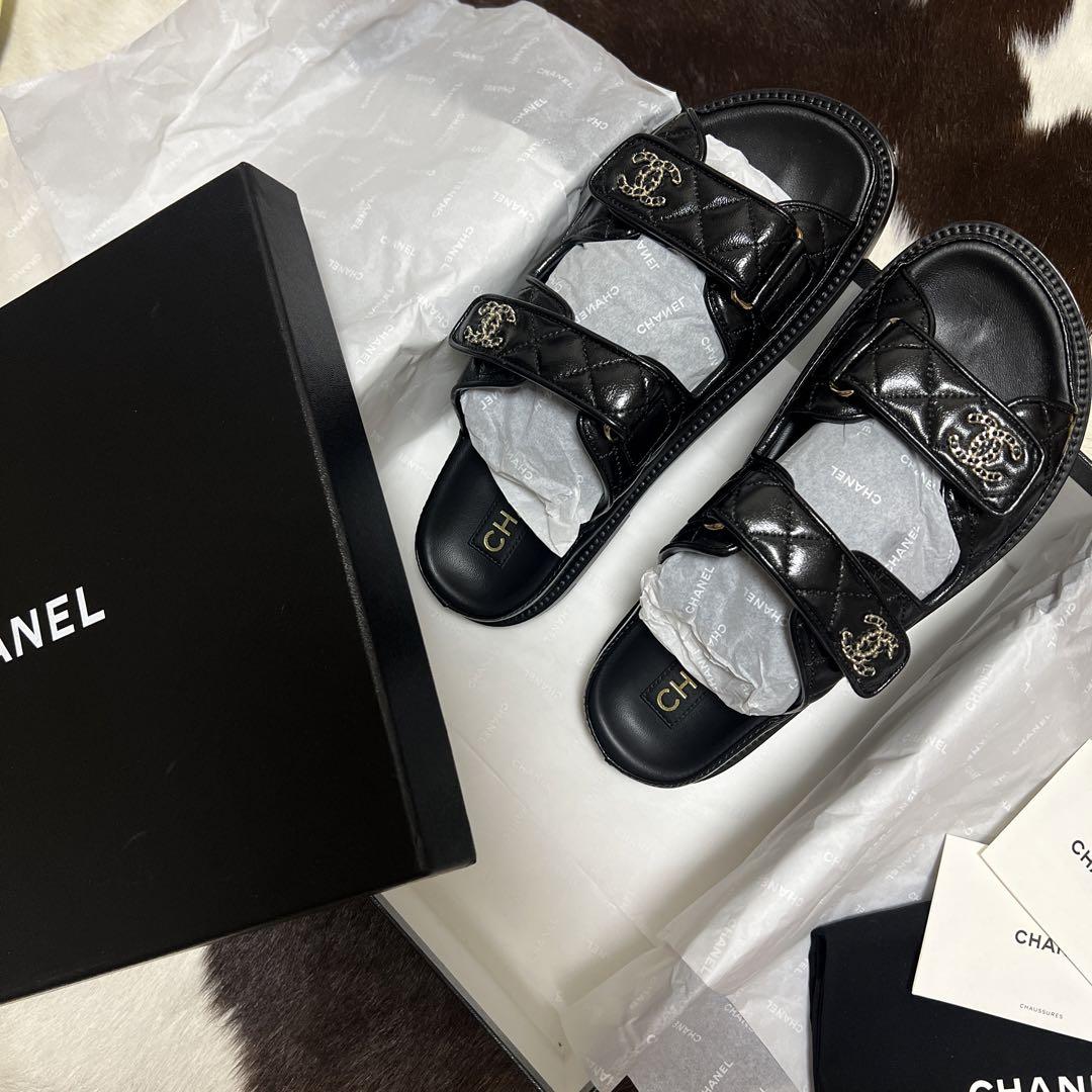 CHANEL スポーツサンダル ブラック