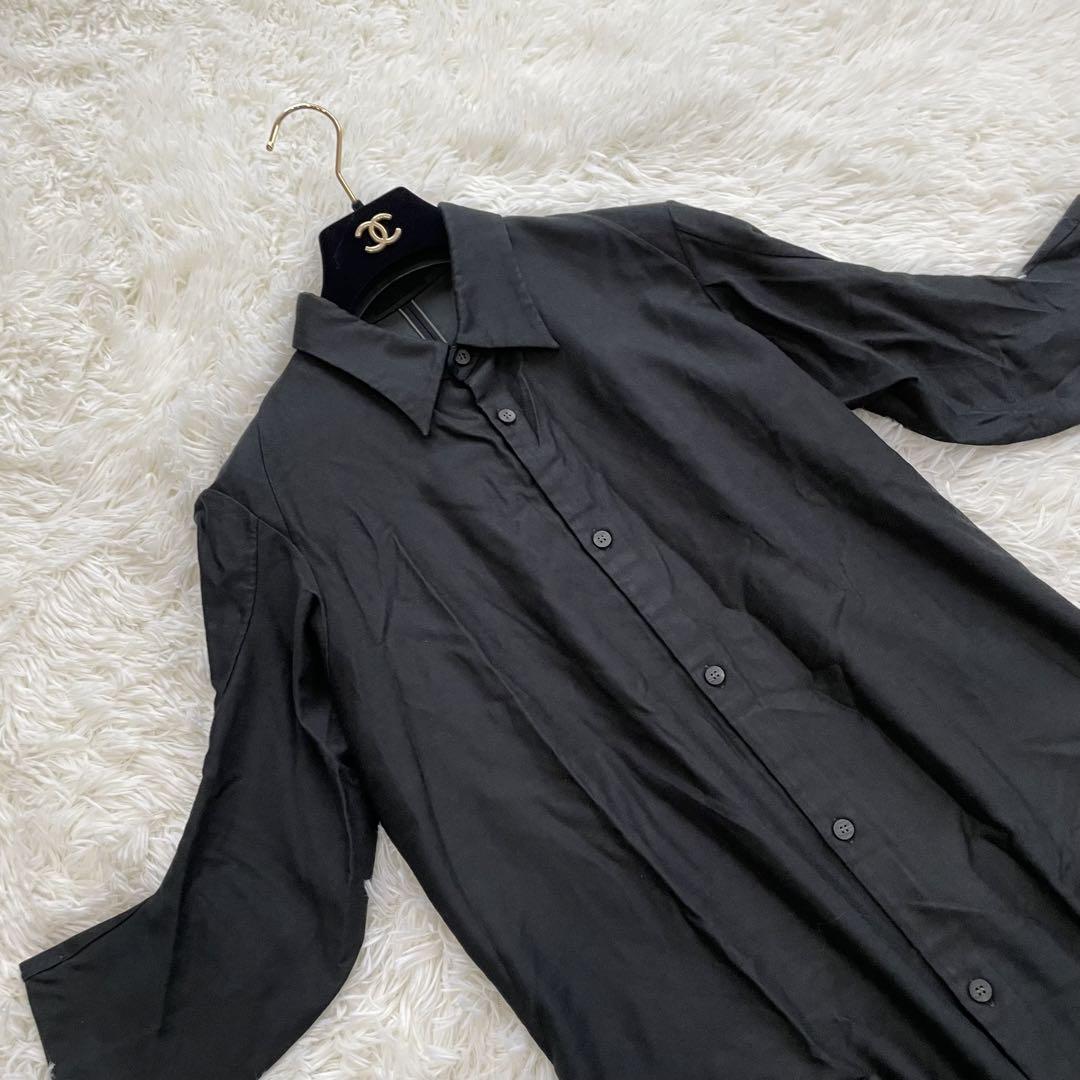 美品　デヴォア　ロングシャツ  シャツコート  水牛ボタン　S   日本製