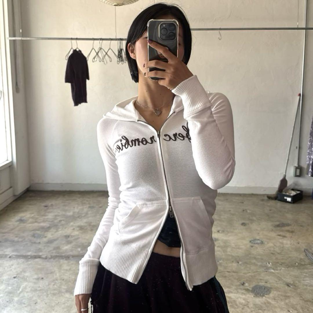 トップス Abercrombie&Fitch double zip hoodie y2k