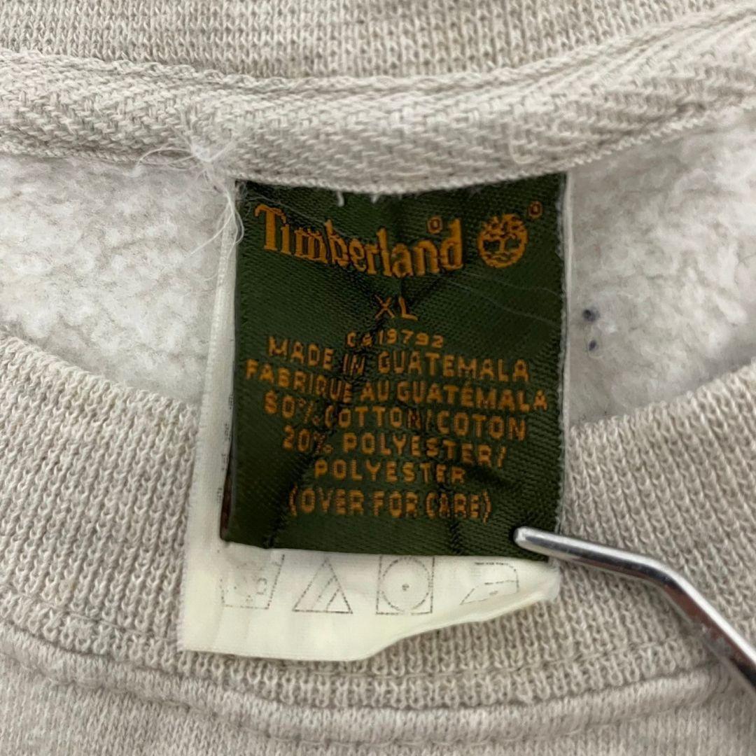 YAQ25　Timberland　スウェット【メンズXL】薄ベージュグレー気味