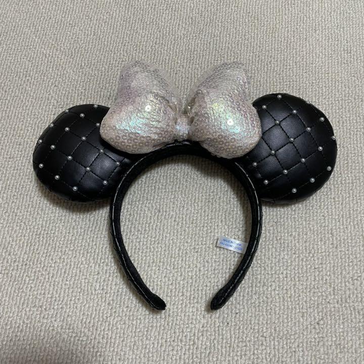 ディズニーカチューシャ ミニー レザー キルティング