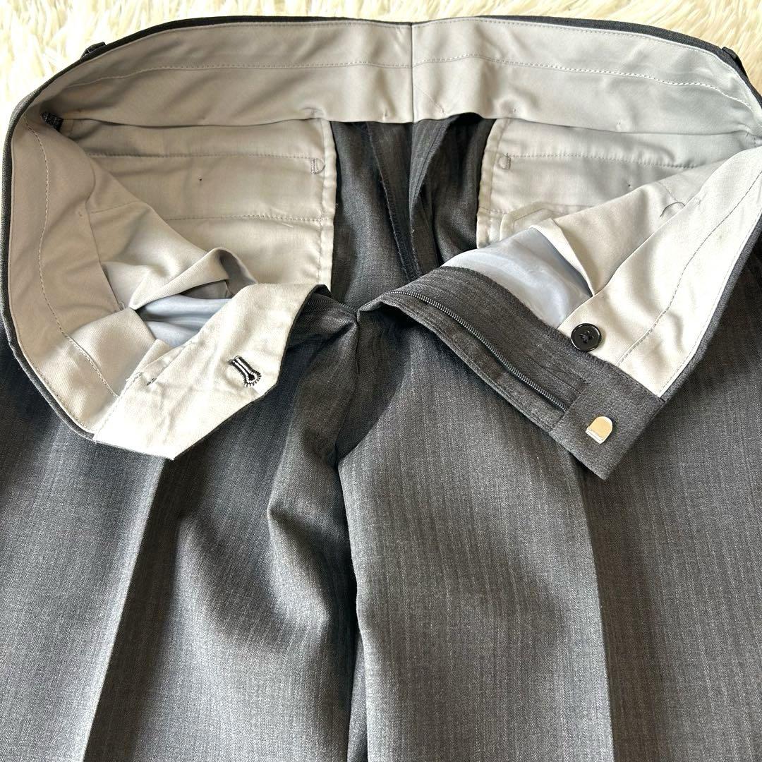 極美品　NICOLESelection 3ピースストライプセットアップスーツ50