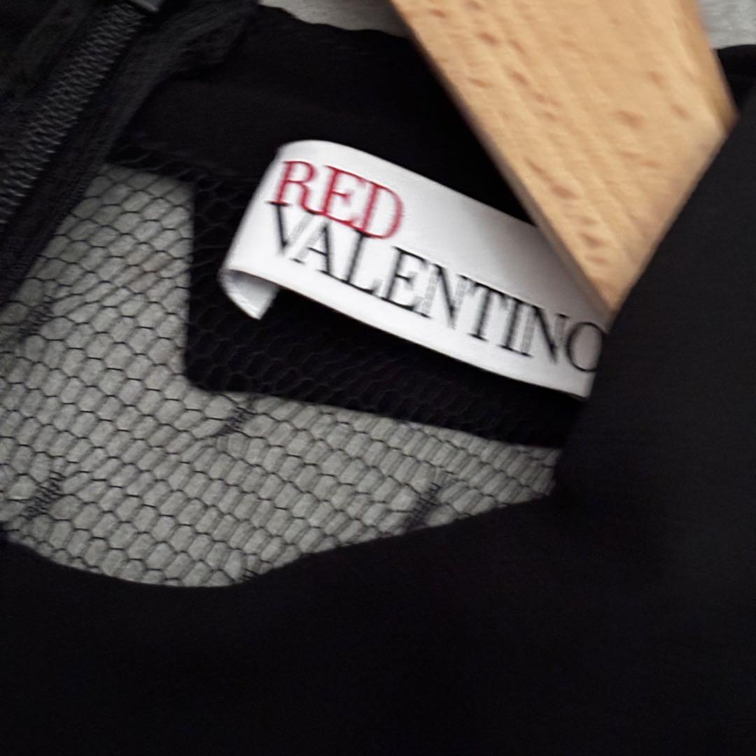 1回着用　REDVALENTINO ノースリーブワンピース　黒　レース　襟付き