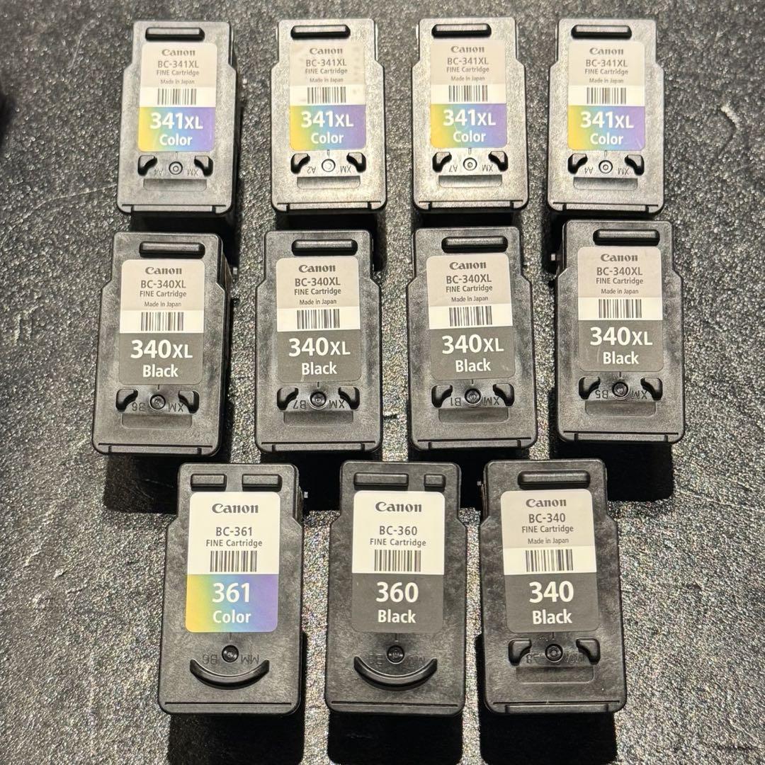 【使用済】canon 340XL 341XL 大容量 インクカートリッジ　他３つ