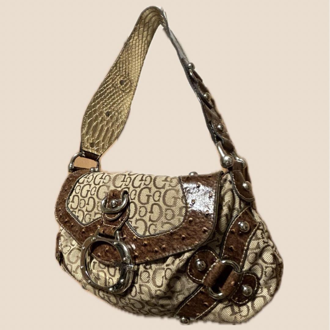 OLD GUESS Y2Kショルダーバッグ ブラウン