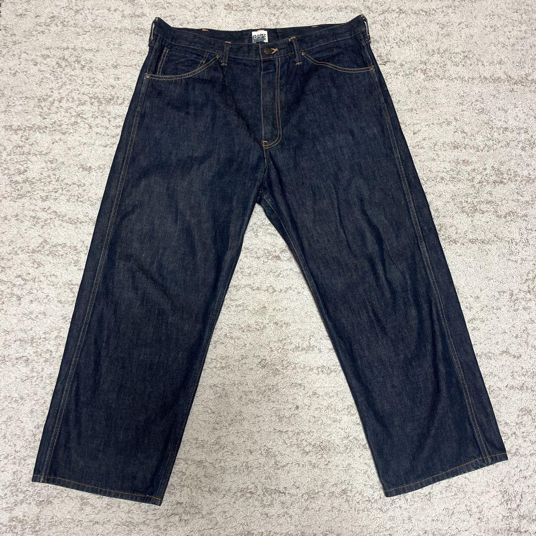 A BATHING APEB デニムパンツ A BATHING APE アベイシングエイプ バックスター ペイント BAPE