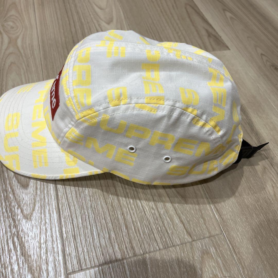 Supreme キャップホワイト/イエロー