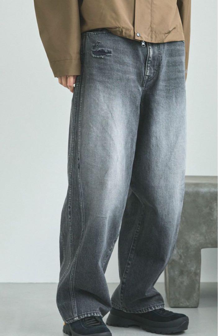 ROTOL TRIPLE SEAMS 6P DENIM BLACKUSED