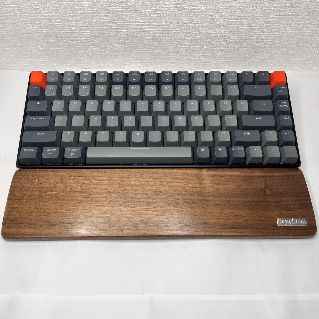 Keychron K2 WHITE LED 茶軸 US配列　純正パームレスト付き