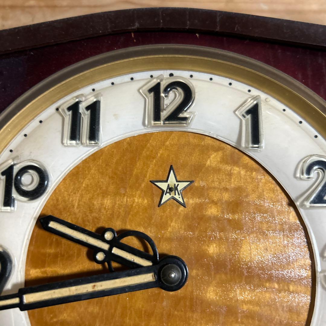 ➄ レトロアナログ時計 ダークブラウン　栄計舎 ➄ レトロアナログ時計 ダークブラウン 栄計舎 - メルカリ