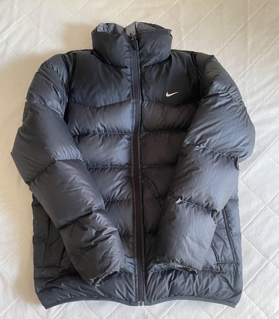 古着 NIKE ナイキ ダウンジャケット リバーシブル ダークグレー M