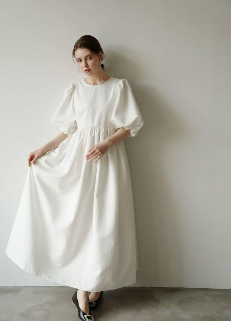 【新品タグ付】Acka puff sleeve volume one-piece