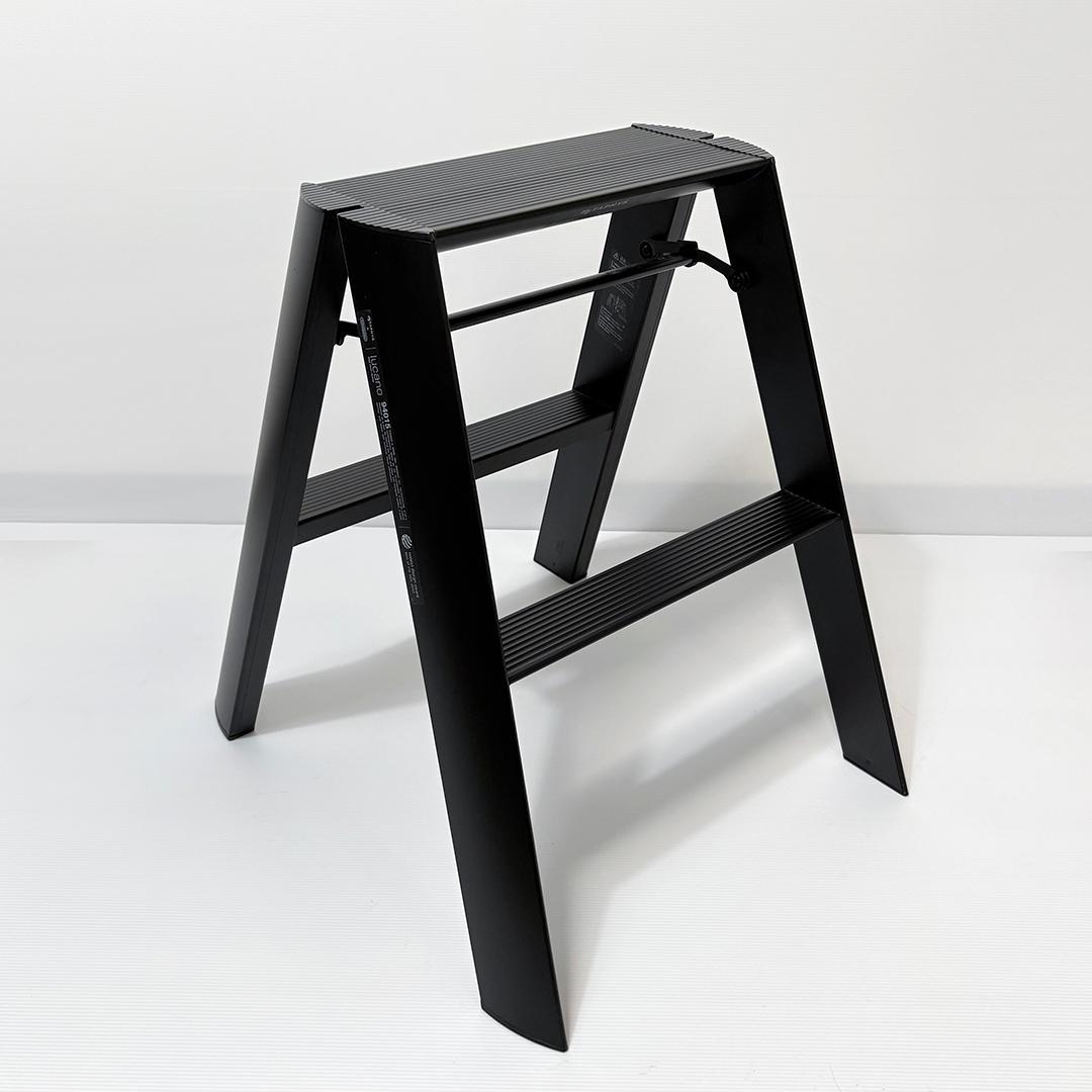 中古美品【 lucano 】ルカーノ2Step 折りたたみ脚立 ブラック 箱付