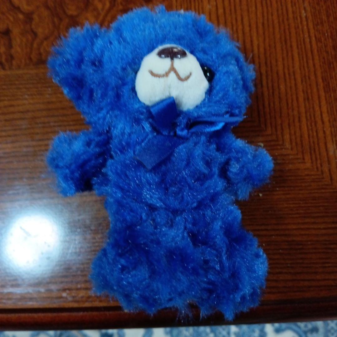 青いクマ型ぬいぐるみ - メルカリ