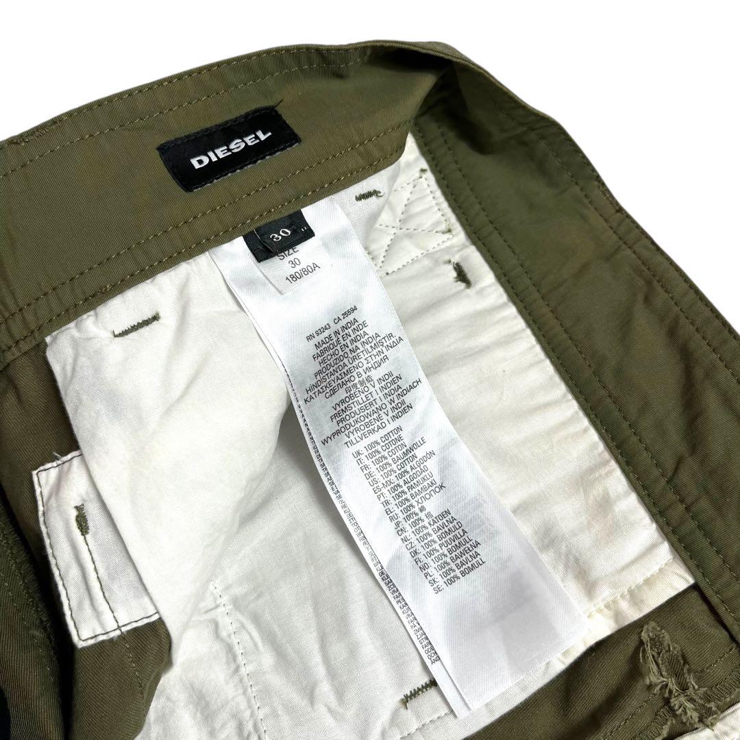 美品 DIESELディーゼル ハーフパンツ カーゴ 30ミリタリー