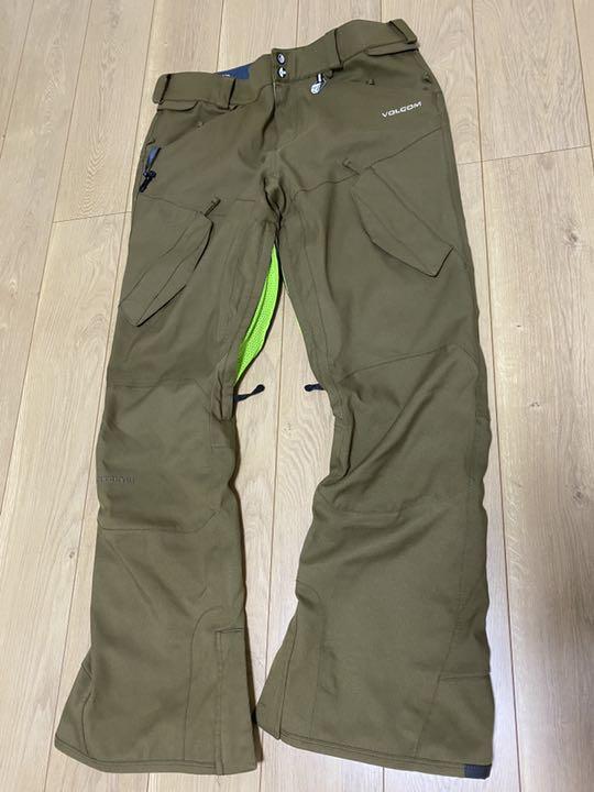 専用。値下げ☆スノーボード ウェアー パンツ メンズL VOLCOM カーキ