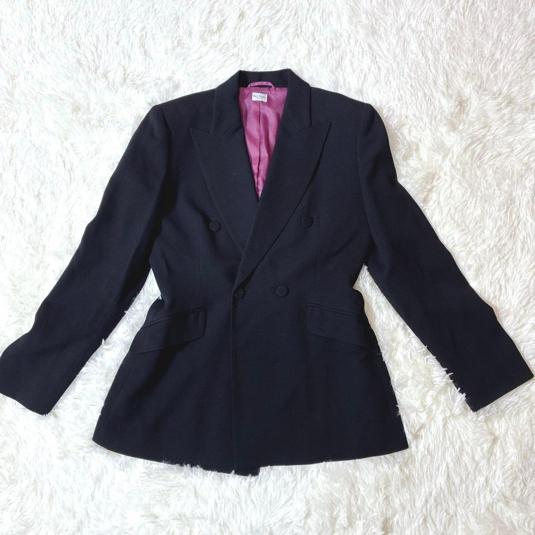 ☆美品☆PaulSmith WOMEN パンツ セットアップ スーツ 黒 ダブル