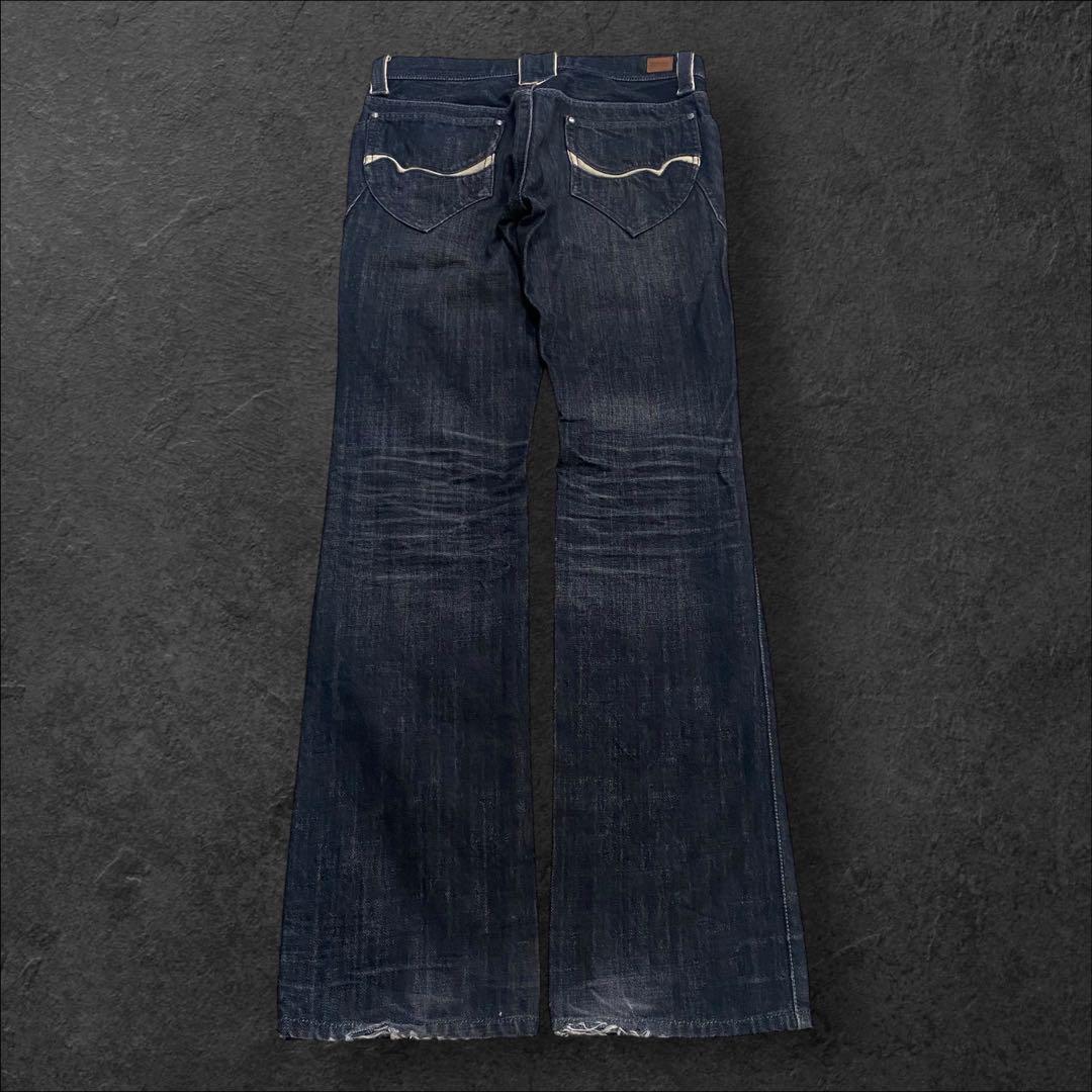 00s archive グランジ y2k flare denim pants - メルカリ