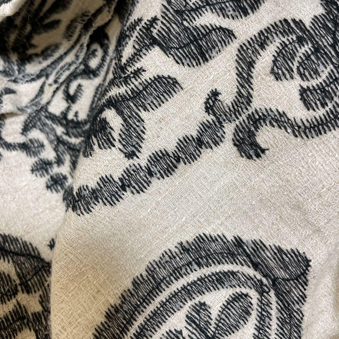 美品 アメリ　DAMASK EMBROIDERY LINEN DRESS 刺繍