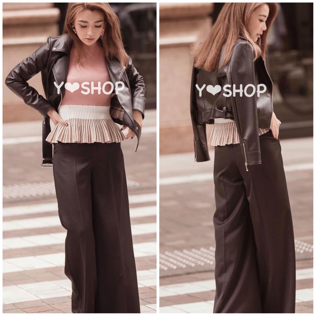 フェイクレザーライダースジャケット　秋服♡eimy istoire