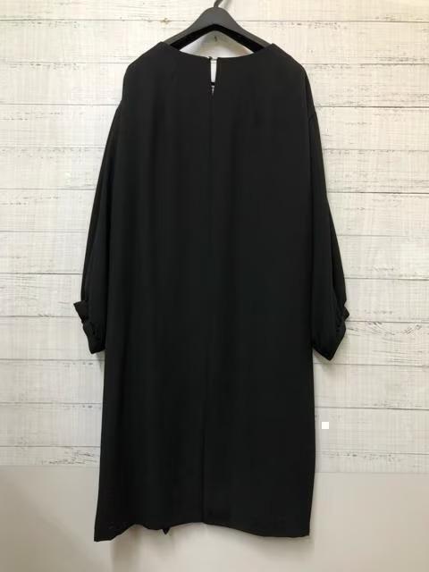 ふるさと割 新品☆4L喪服礼服ブラックフォーマル黒コクーンワンピース☆g339