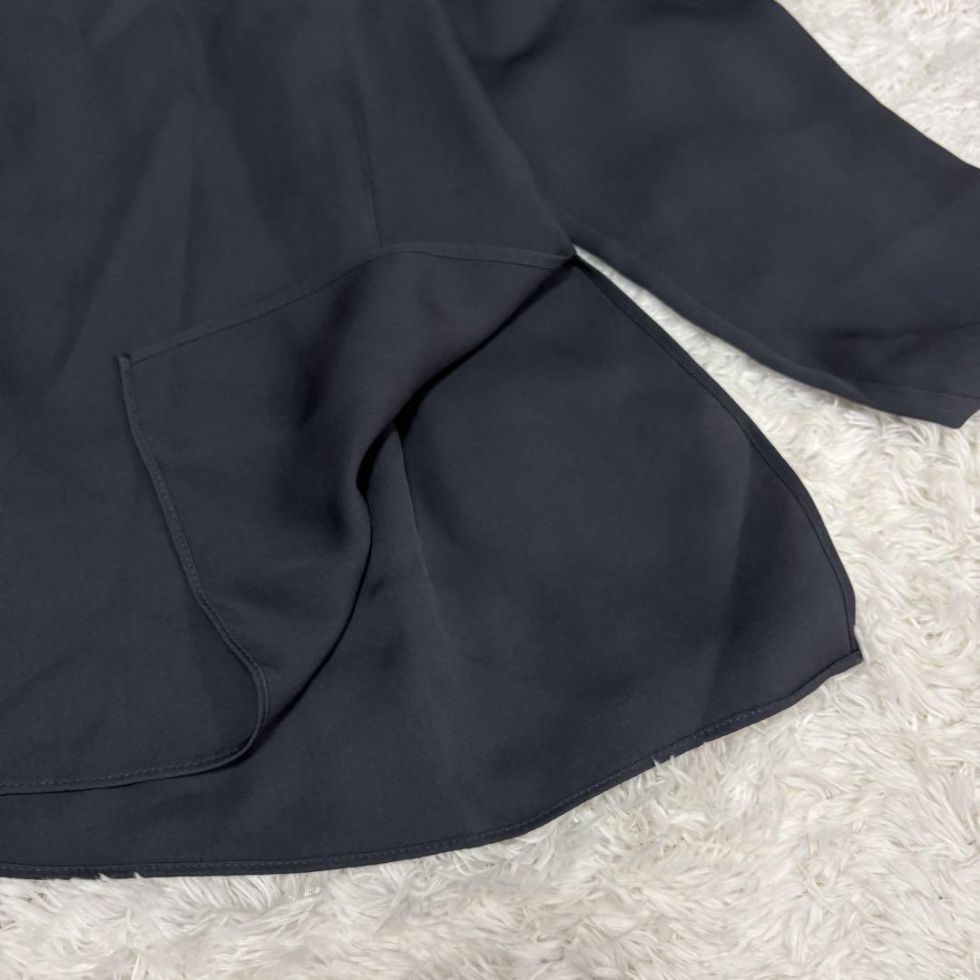 ブランド品 通販サイト 美品】 ダーク シルク カットソー ボウタイ セオリーリュクス トップス