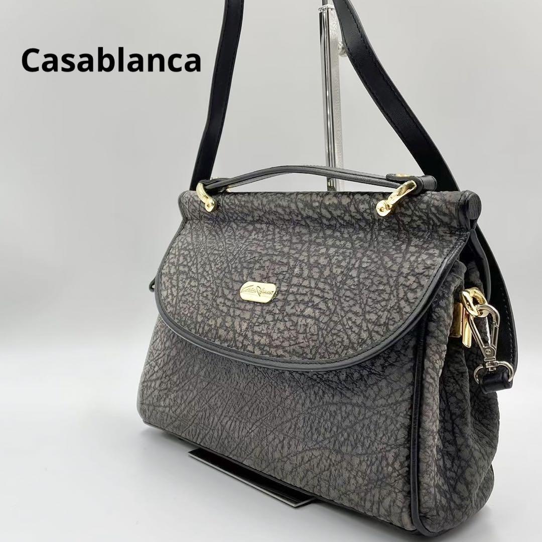 良品 カサブランカ ショルダーバッグ 2way カンガルーレザー 良品 カサブランカ ショルダーバッグ 2way カンガルーレザー