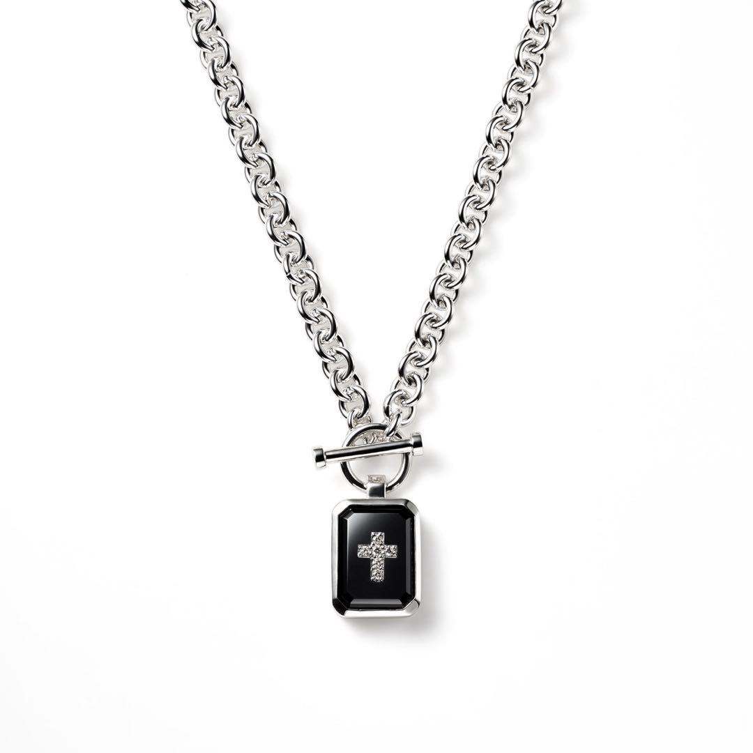 ONYX SQUARE STONE NECKLACE SNJ115 50cmJustin Davis