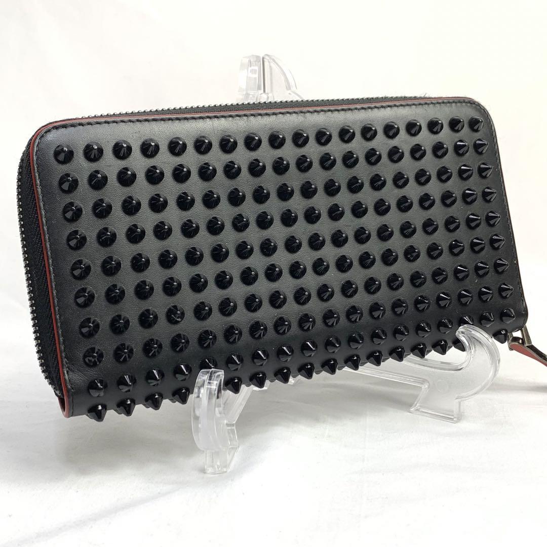 美品　ルブタン 長財布 パネトーネ バイカラー　ブラック　レザー