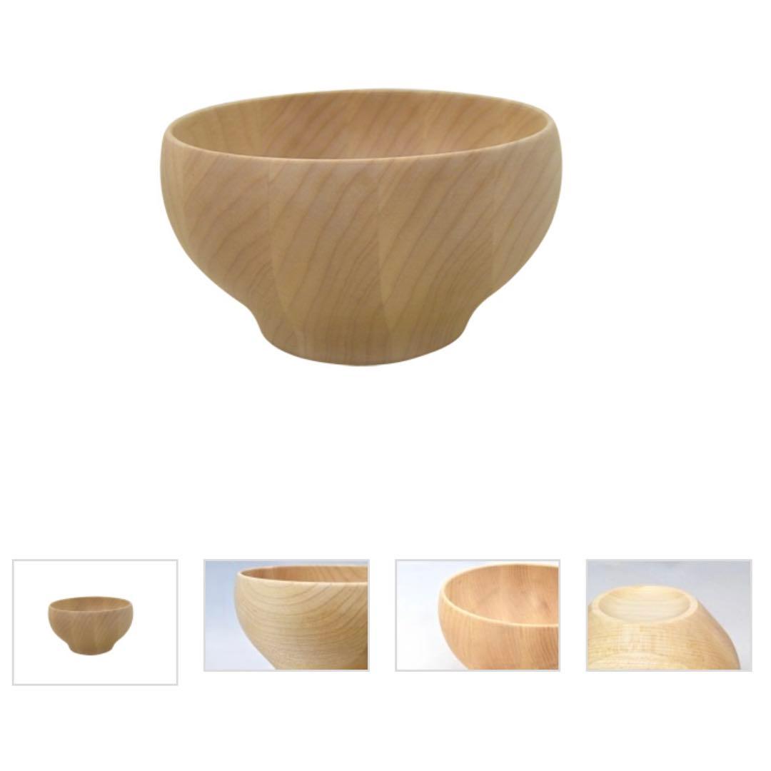 天然木のお椀 Lサイズ メープル（楓）2コセット