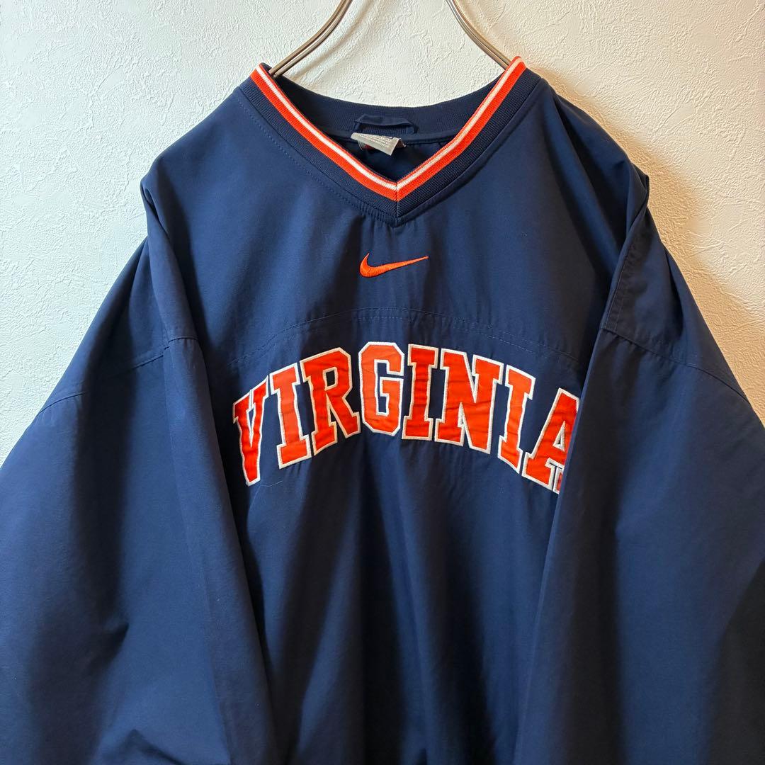 【希少】ナイキ　ナイロンジャケット　90s カレッジロゴ　プルオーバー