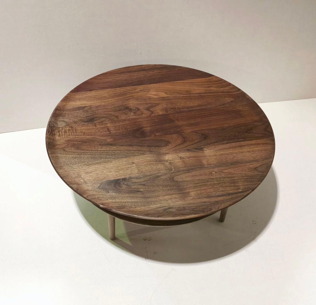 レガーレサークルテーブル084 ウォールナット無垢リビングテーブルHIRASHIMA MARWIL-DEMENAGEMENTS_CH