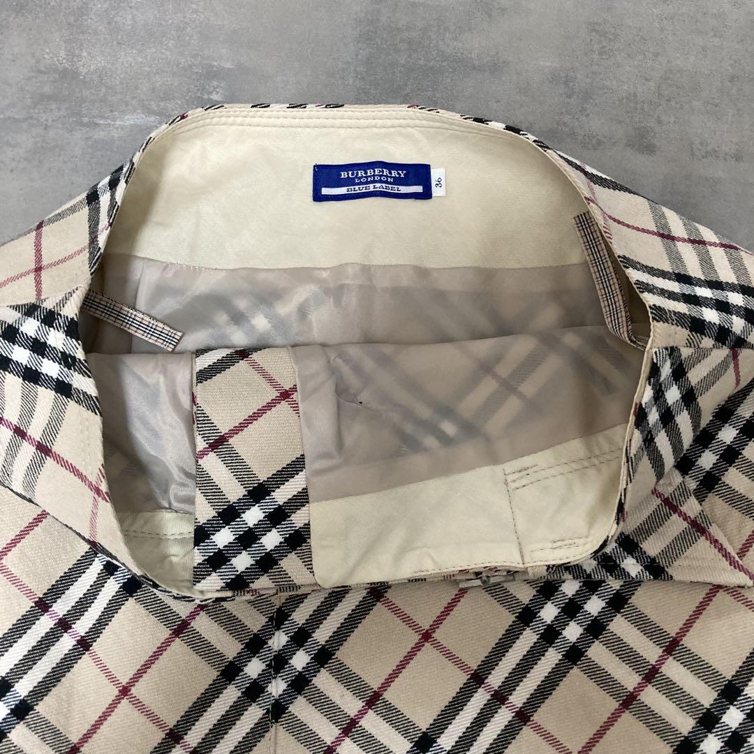BURBERRY バーバリー ブルーレーベル ノバチェック スカート 36 S