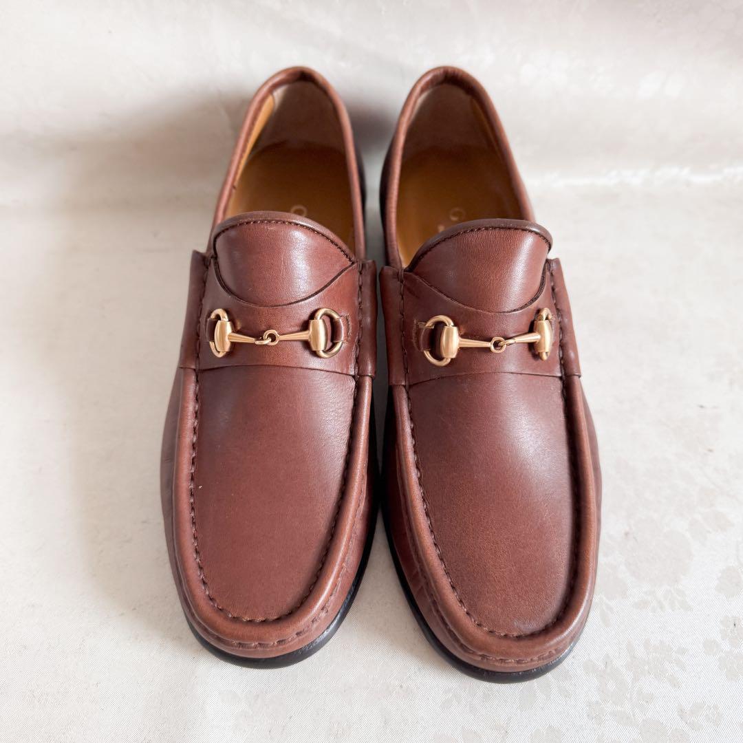 GUCCI グッチ　ローファー　ブラウン　サイズ38　24㎝ ✨極美品✨GUCCI グッチ ビットローファー ブラウン 34C - メルカリ