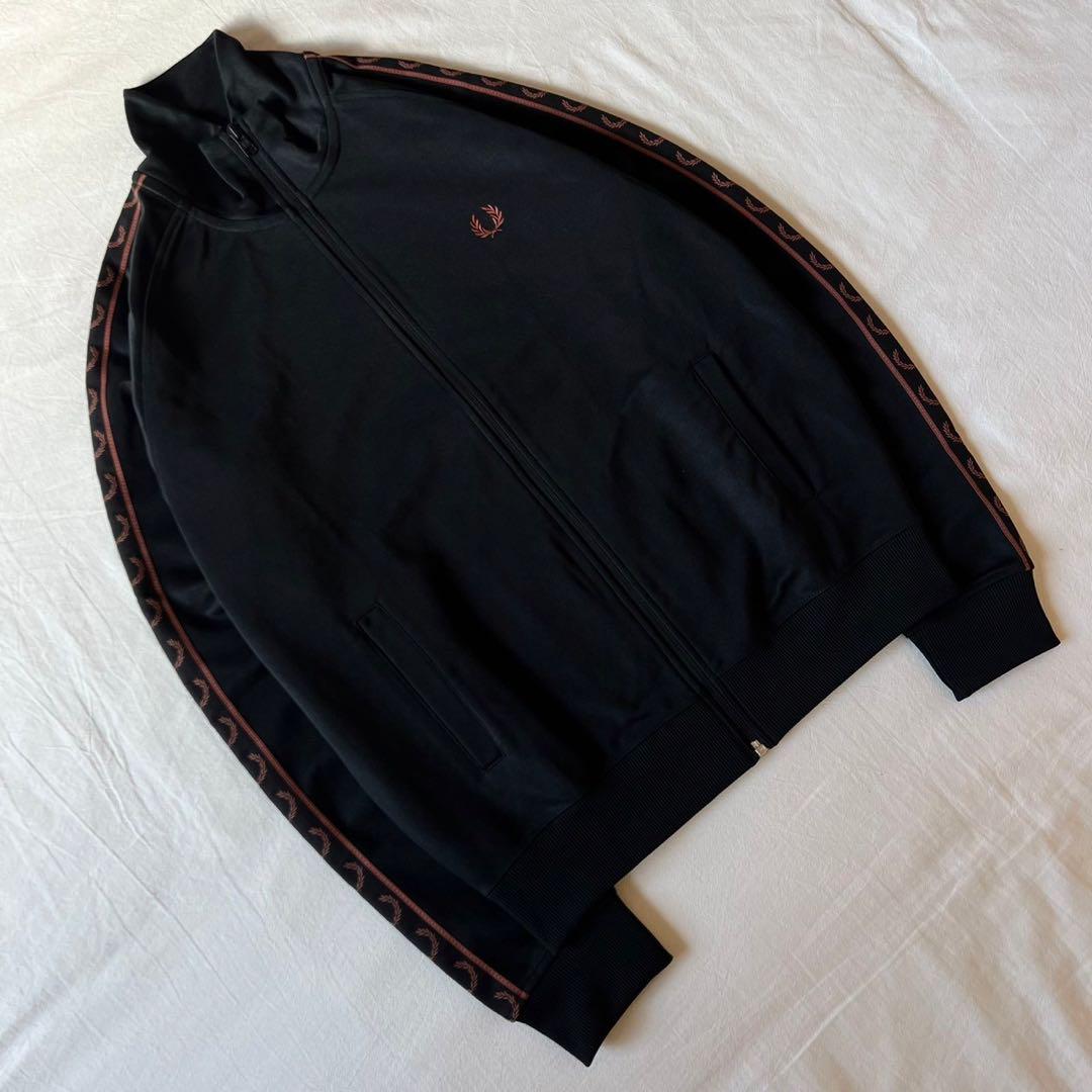 【美品】FRED PERRY トラックジャケット サイドライン ブラウン 希少