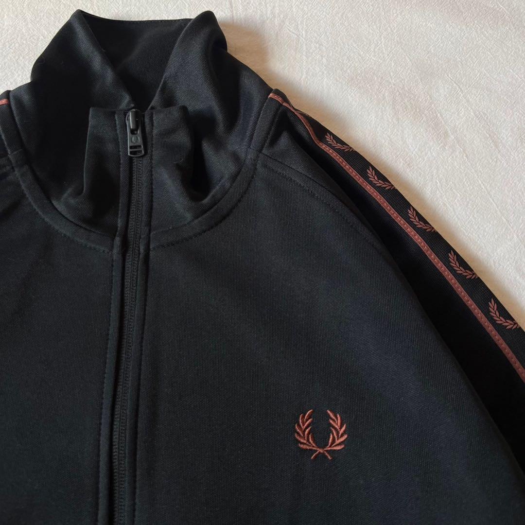 【美品】FRED PERRY トラックジャケット サイドライン ブラウン 希少