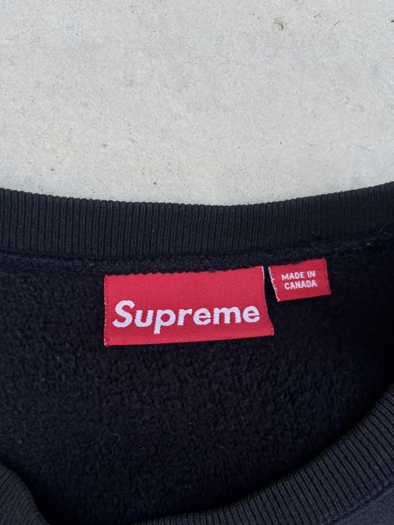Supreme ボックスロゴスウェット刺繍　初期90年代　ネイビー