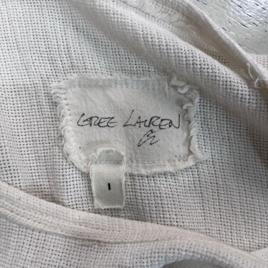 トップス GREG LAUREN OPEN WEAVE LONG SLEEVE TEE 1