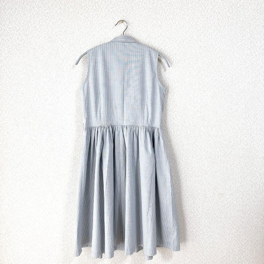 ハンドメイド ノースリーブ シャツ ワンピース