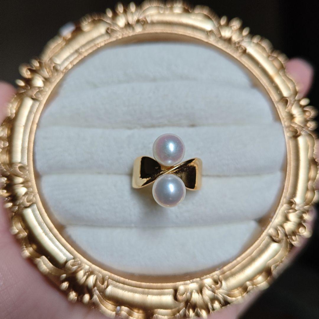 高級品市場 あこや真珠 天女級 ダブルツーイン 8.0mm パールリング アクセサリー