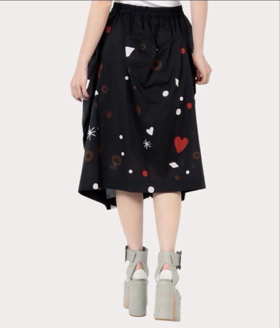 新品タグ付 コットンローンCLOWN PRINTアルマジロ 変形スカート