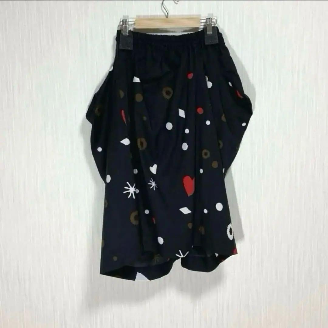 新品タグ付 コットンローンCLOWN PRINTアルマジロ 変形スカート