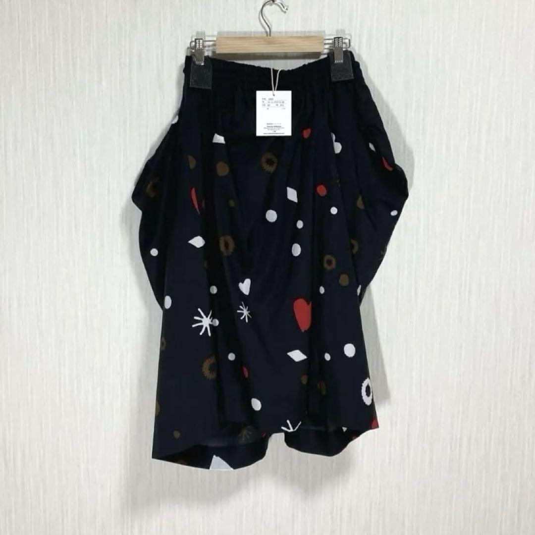 新品タグ付 コットンローンCLOWN PRINTアルマジロ 変形スカート